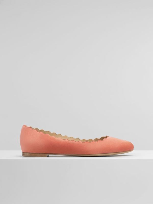 Chloé Bailarina Mujer Lauren Coral Suede Kidskin VDTC92016